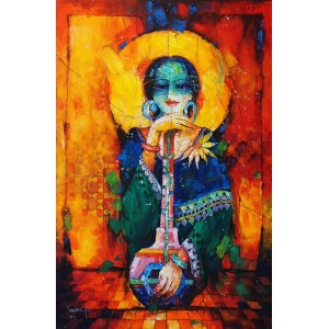 Janisar Ali, 24 x 36 Inch, Acrylic On Canvas, Figurative Painting, AC-NAL-061